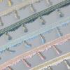 12M Droplet Shape Vintage Fringe Trim Crystal Hanging Beads Lace Trim Ribbon  Window Treatment
