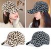 Velvet Leopard Print Hat Versatile Sunshade Hat Casual Baseball Cap Outdoor