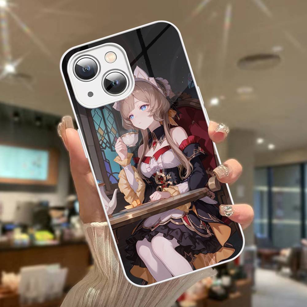 Game Genshin Impact Sandrone Tempered Glass For iphone 14 13 12 11 Pro Mini XS MAX 14Plus X XS XR Fundas