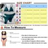 Women's Summer Fashion Sexy Solid Color Backless Lace-up  Waist Adjust Buckle Sling  Bikini Three-pieces Swimsuit