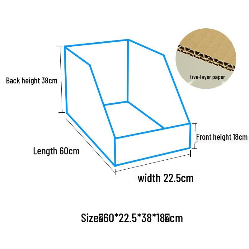 Пятислойный сверхпрочный органайзер для хранения с наклонными отделениями, идеально подходящий для склада или супермаркета.