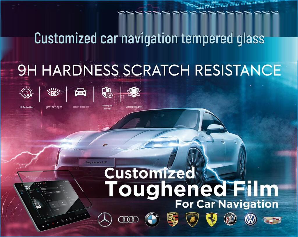 25-26 Model Mengshi M817 Navigation Screen Protector Tempered Glass Film