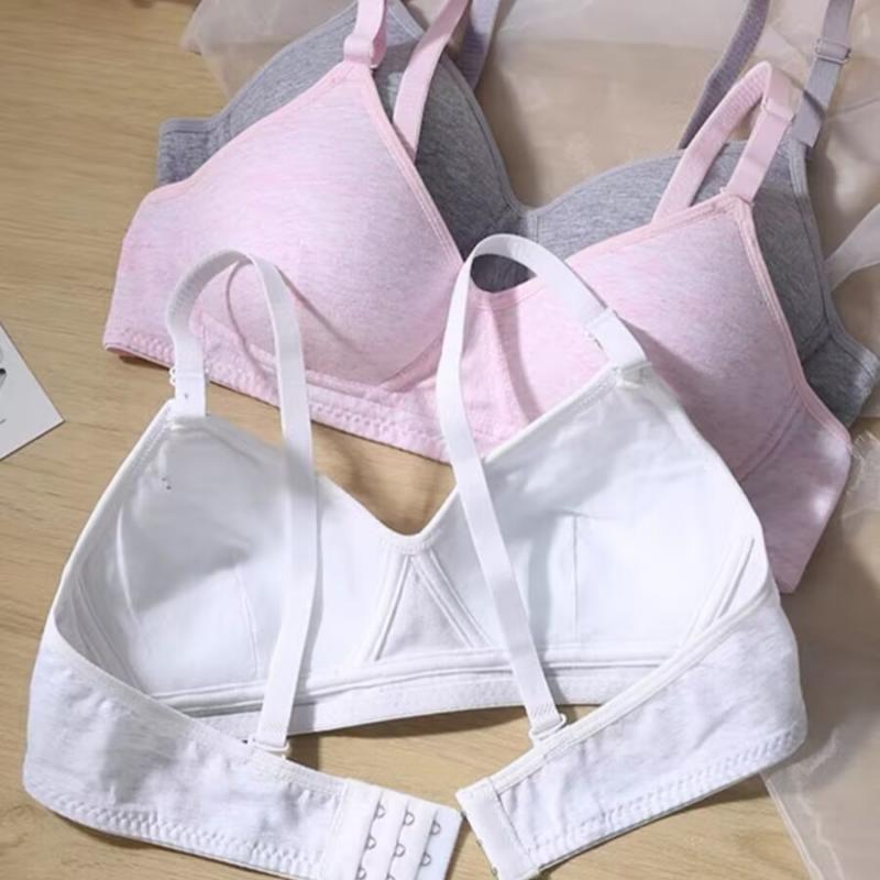 Нижнее белье с чашкой AB для девочек-подростков, женский беспроводной бесшовный бюстгальтер для девочек, дышащий тренировочный бюстгальтер