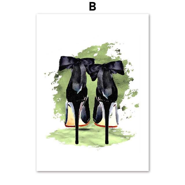 Парижские духи, плакаты на скандинавскую тему, принты, бутылка, цветочная сумочка, модная художественная живопись на холсте для девочек, настенные панно для декора гостиной, без рамки