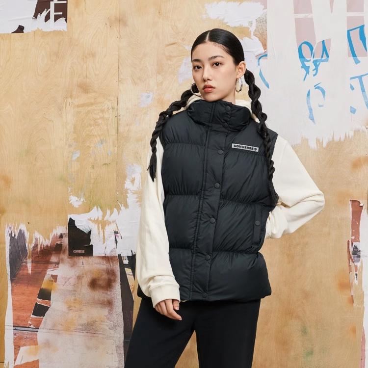 (WMNS) Converse Super Puffer Vest Asia Sizing 'Black' Women's 10025203-A01