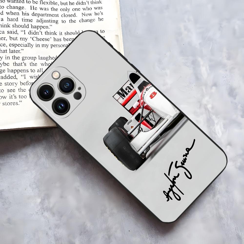 Чехол для телефона Ayrton Senna F1 для iphone 15 14 Pro 13 Mini 11 12 Max Xr X Xs 8 Plus Ударопрочная задняя крышка
