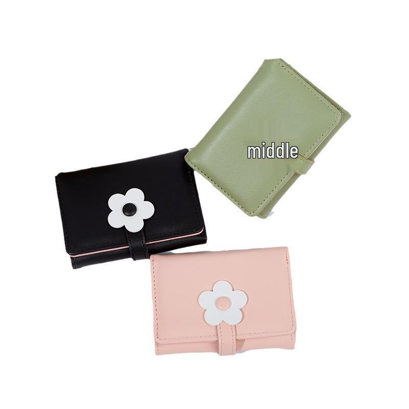 Свежий кошелек-трифолд для студента с ромашками - Простой, милый и симпатичный в японско-корейском стиле