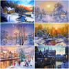 5D DIY алмазная живопись зимний снежный пейзаж пейзаж полный круглый алмаз домашний декор подарок набор для вышивки крестом мозаичный узор