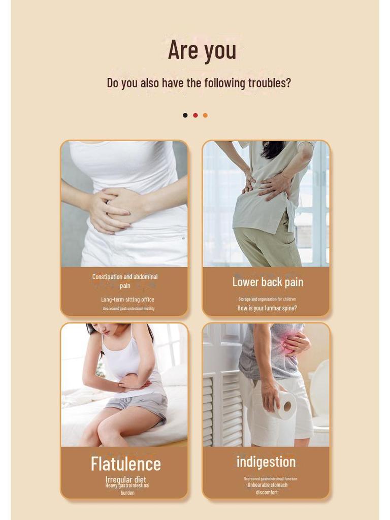 Электрический массажер для живота Bianstone с функциями подогрева и разминания