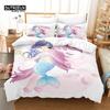 Cartoon Girl Bedding Set, 3Pcs Duvet Cover Set, Soft Comfortable Breathable Duvet Cover, For Bedroom Guest Room Decor