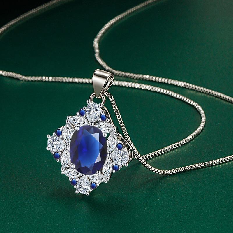 Sace Gems Классический роскошный циркон для женщин кулон ожерелье ювелирные изделия свадебное обещание вечерние подарок