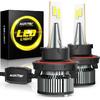 AUXITO H11 H8 H9 LED Bulbs, 400% Brighter, 6500K White Fanless Lights, Plug And Play Halogen Bulb Replacement H8 Fog Light, Pack Of 2