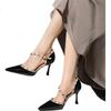ZHR Rivet High Heels for Women, Elegant Pointed Toe, Sophisticated Style, Thin Heel Pumps, Sexy Closed-Toe Sandals for Women