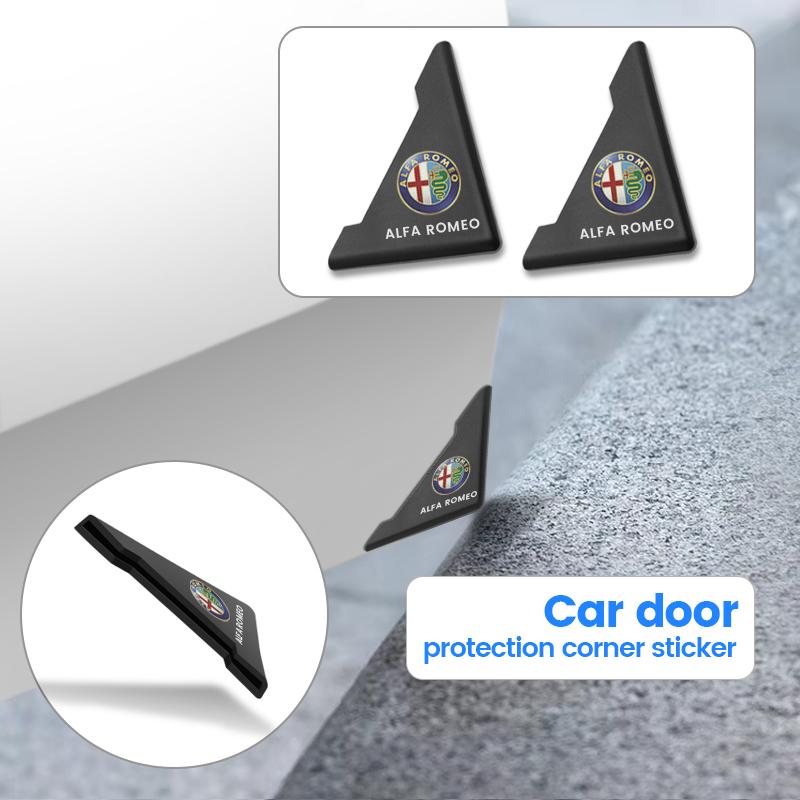 2pc Car Door Corner Protection Decals Stickers For Alfa Romeo Giulietta Mito 159 Giulia Stelvio 156 147 Tonale Accessories