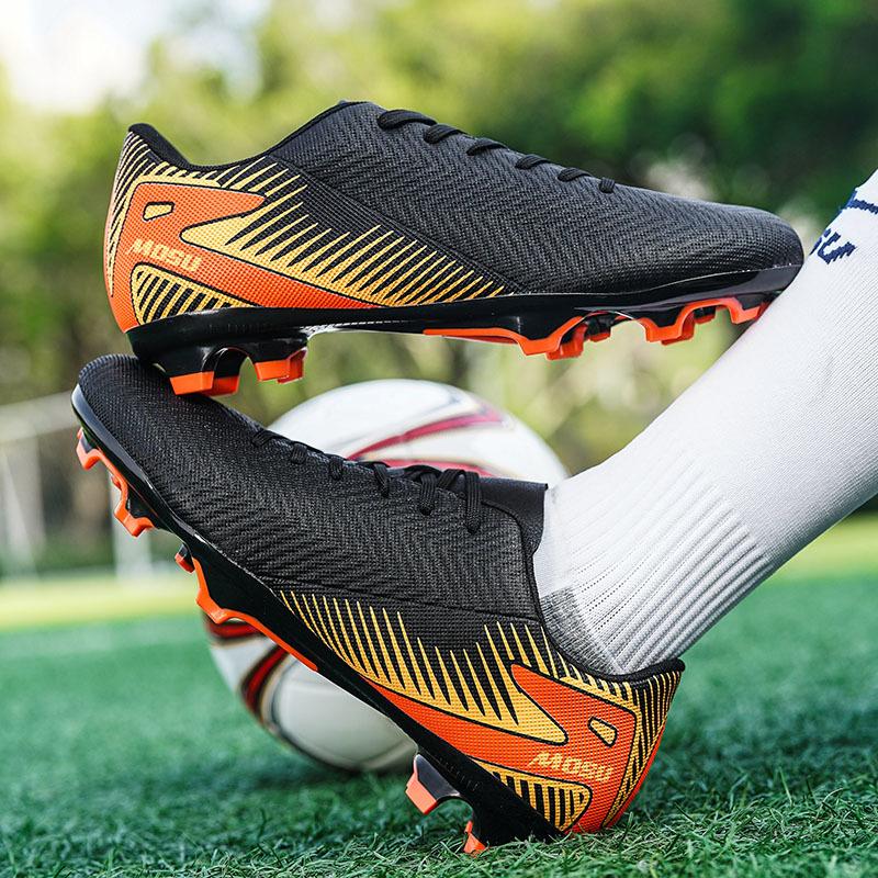 Men Football Boots Long Spikes High Ankle Soccer Shoes FG Outdoor Grass Cleats Soccer Boots Training Sport Football Shoes