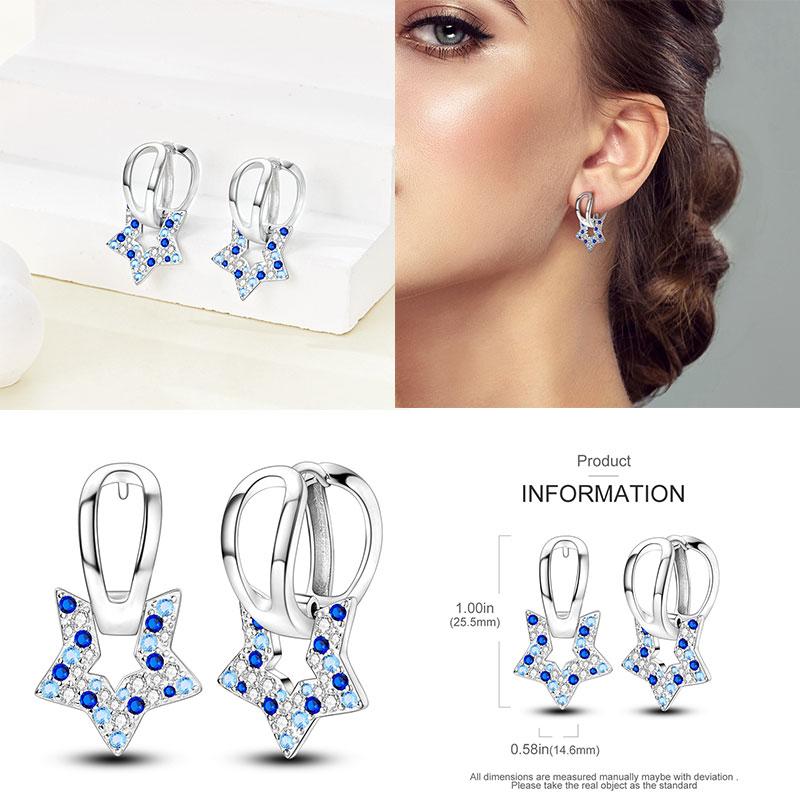 Hoop Earrings New silver 925 Rainbow, Shell, Women's Earrings Making jewelry For Women as Wedding Party Gifts