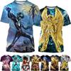 Unisex's Classic Manga Cartoon Casual Harajuku Style Streetwear Top Japanese Anime Saint Seiya Print Short-sleeved T Shirt