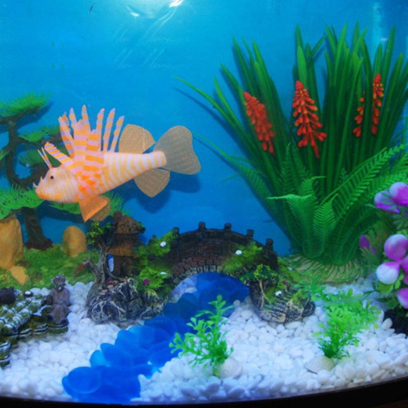 Artificial Rockery and Bridge Decoration Set for Fish Tank