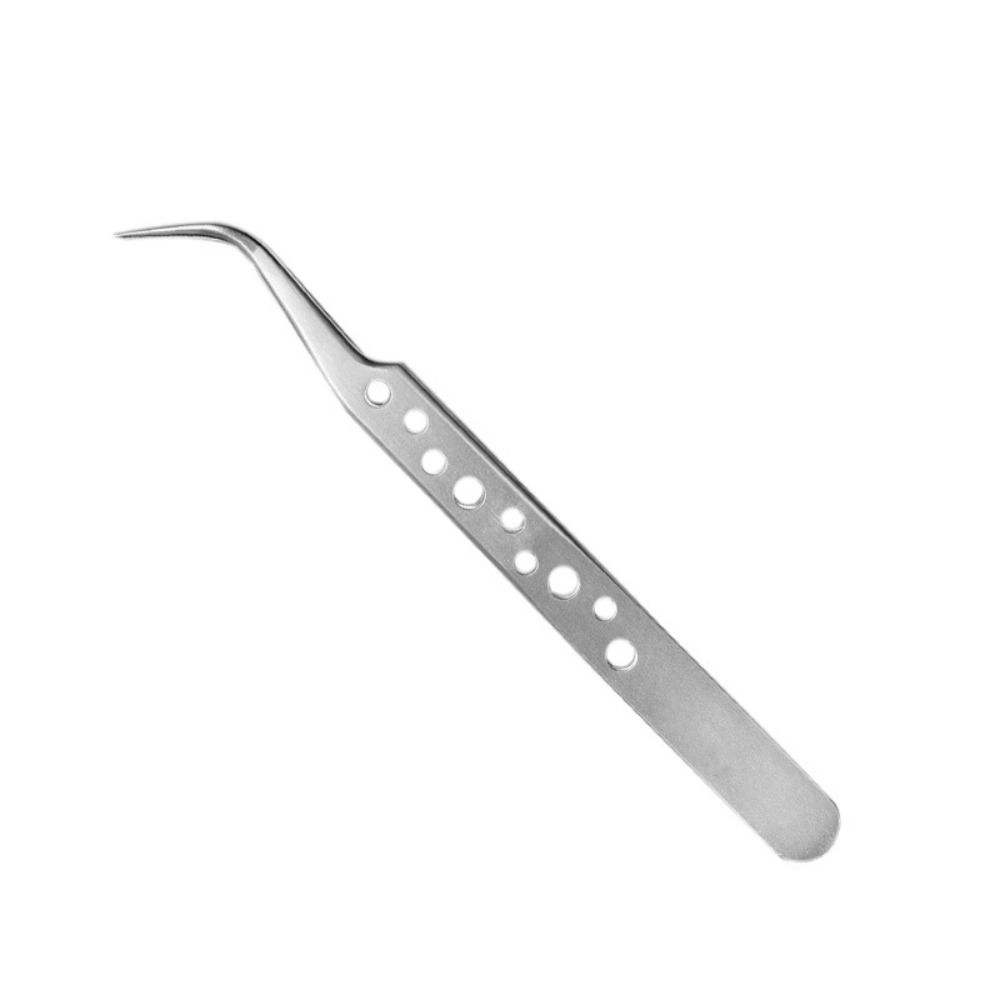 Curved Straight Tip Electronics Industrial Tweezers Repair Hand Tools Eyelash Nail Enhancement