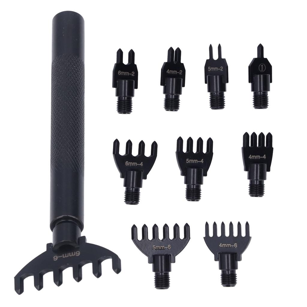Leather Hole Punch 10 Punch Tips High Carbon Steel Wear Resistant Durable Belt Hole Puncher for