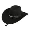Wide Brim Western Cowboy Hat Ethnic Style Visor Caps Punk Knight Hat  Outdoor