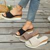 New Women Sandals Low Heels Wedge Shoes Summer Zapatos Mujer Peep Toe Platform Ladies Slippers Sandalias De Mujer Verano 2025