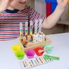 Rainbow Clip Bead Puzzle Board Game, Training Logical Thinking Montessori Toy for Toddler