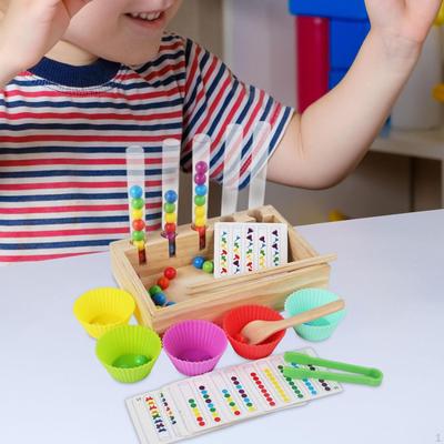 Настольная игра-головоломка Rainbow Clip Bead, обучающая логическому мышлению игрушка Монтессори для малышей