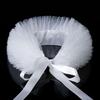 Tulle Bridal Wedding Mesh Puffy Fake Collar Temperament Pleated Girls Scarf Fluffy Ruffled Collar Neck Ruff for Costume Party