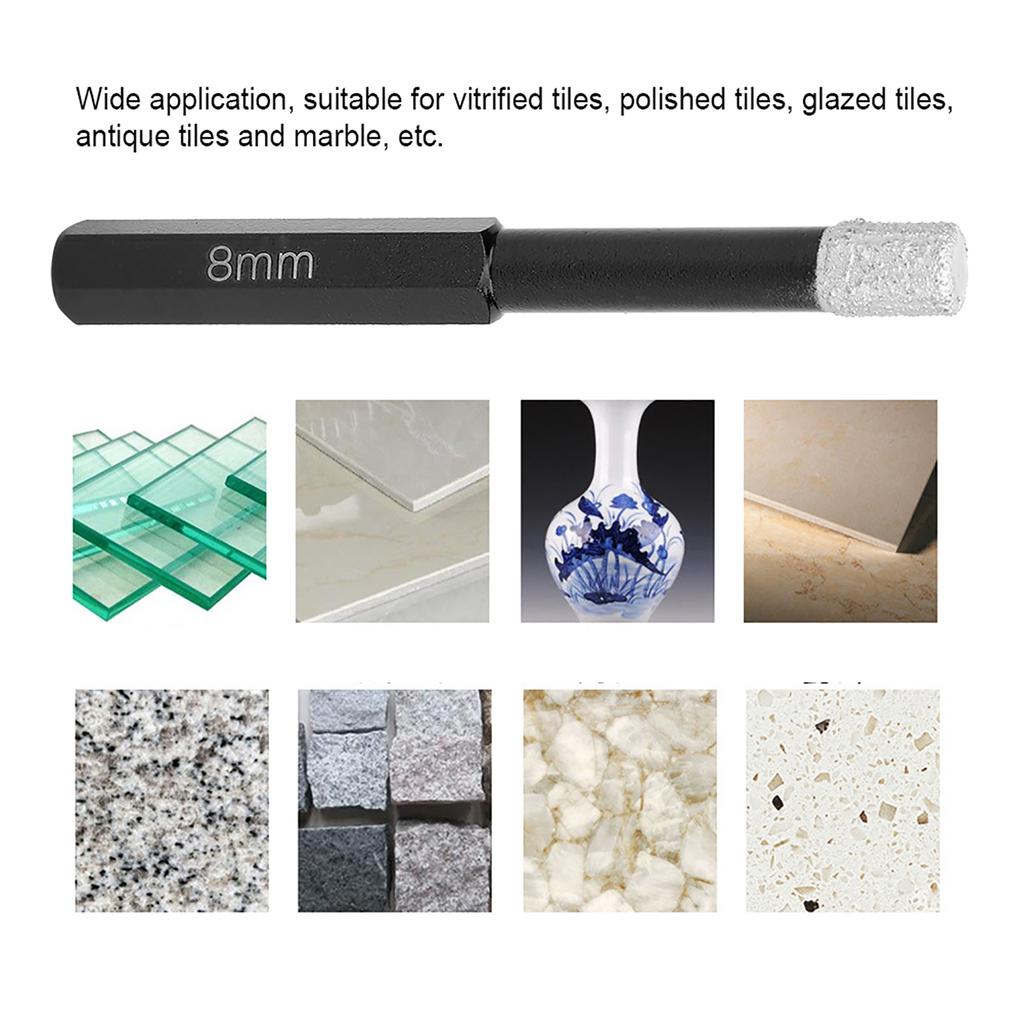 Anti‑Slip Hex Shank Dry Drilling Bit Hole Saw   for Marble   Tile Ceramics(6mm )