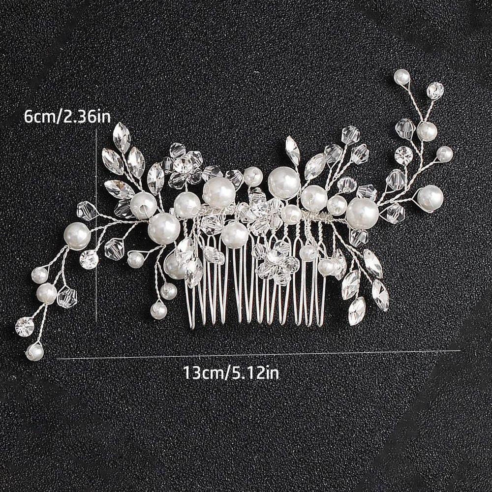 Pearls Rhinestone Leaves Wedding Hairstyles Jewelry Bridal Tiaras Hairbands Girls