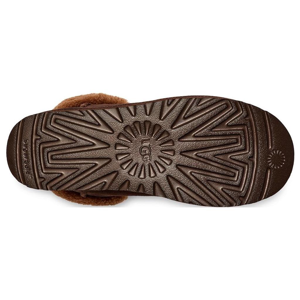 UGG Короткие зимние ботинки с круглым носком и молнией, женские, коричневые 1143955-BCDR