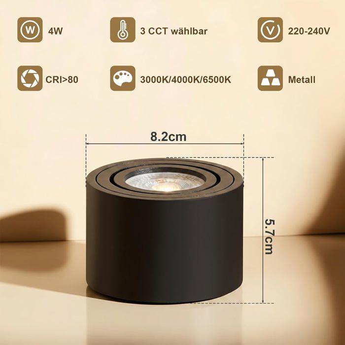 Spot encastré NETTLIFE Ultra-mince Intensité variable Orientable 30°