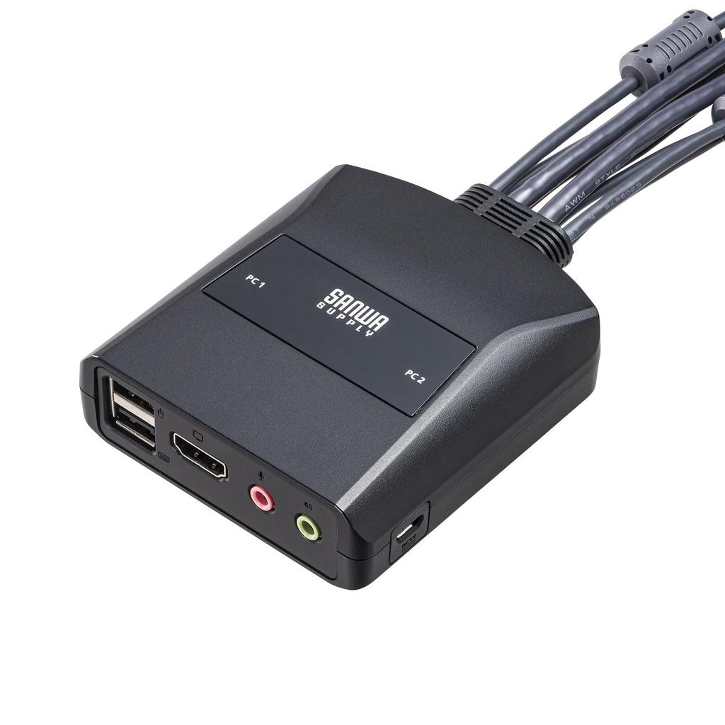 Sanwa Supply PC автоматическое коммутационное устройство с ручным переключателем (Совместимость с 4K, 21) SW-KVM2WHUUS