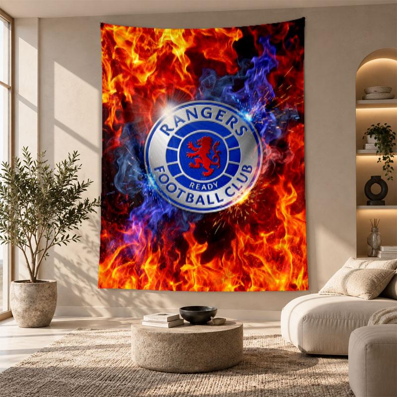 Decorative Tapestry,Rangers FC Printed Wall Art, Lightweight Wall Hanging For Bedroom Background