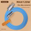 Кабель USB-C для быстрой зарядки 120 Вт из цинкового сплава с жидкой мягкой резиной для Android