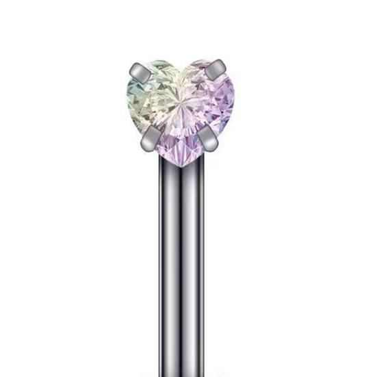 Кольцо для пупка Привлекательное коррозионностойкое кольцо из нержавеющей стали в форме сердца для пупка и пупка