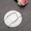 Home Decor Square Stainless Steel Dish Hangers W Type Hook Spring Holder Wall Display Plate