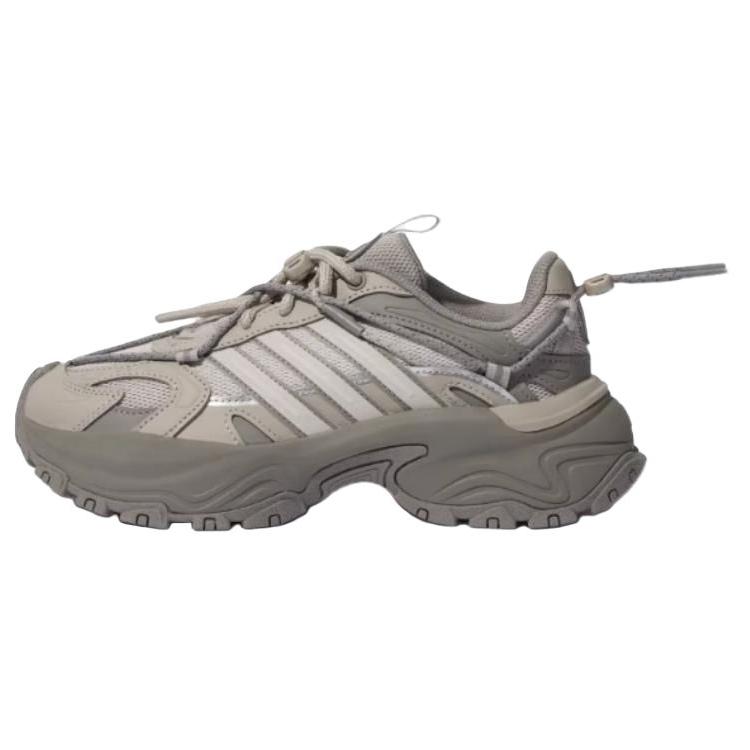 adidas SHADOW FEVER Нескользящие Низкие Кроссовки на Толстой Подошве Унисекс Бежевый Серый KJ1213