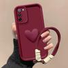 Suitable for Samsung S25 Ultra Mobile Phone Case S24FEE Three Dimensional Love A55 with Lanyard S23 Full Cover A56 5G Set