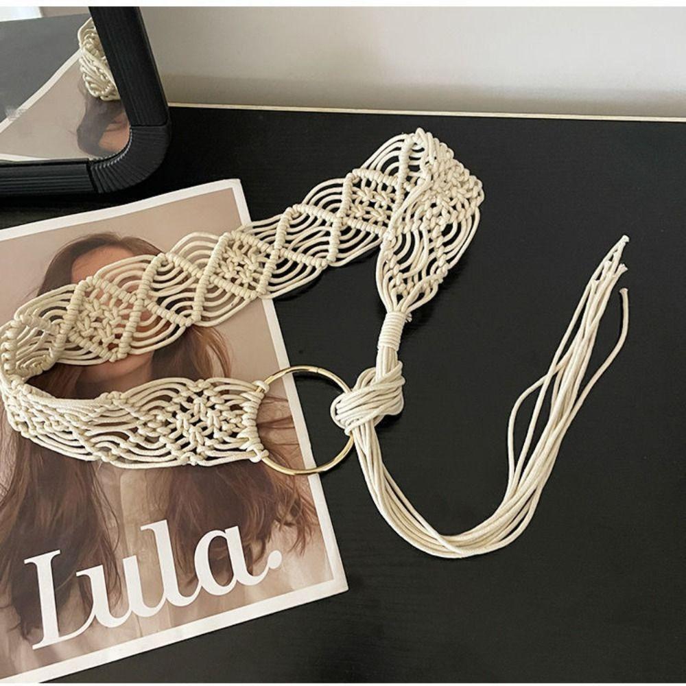 Waistband Ethnic Style Belt Hollow Tassel Waist Chain Simple Bohemian Belt Dress Decoration