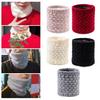 Winter Neckerchief Soft Windproof Fabric Velvet Lining Thickened Knitting Scarf Cold Weather Neck Warmer