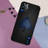 Ace of Spades Poker Phone Case For iPhone 17 Air 16 14 13 12 11 15 Pro Max 13 mini 15 16 Plus 16e Bumper Cover
