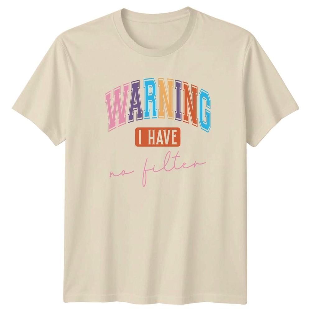 WARNING I HAVE NO FILTER Unisexs TShirt Sarcasm Attitude Humor Birthday Gift