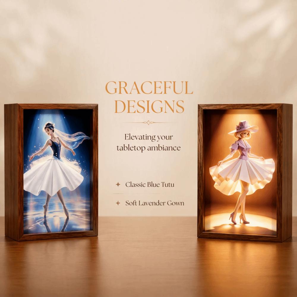 Elegant Design Tissue Box Wooden Desktop Ballet Girl Tissue Box Tissue Storage Box  Home Offices