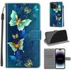 Рой бабочек из искусственной кожи, чехол-книжка с откидной фоторамкой для iPhone Samsung Huawei Honor Xiaomi Redmi Oppo Sony Motorola Nokia Google