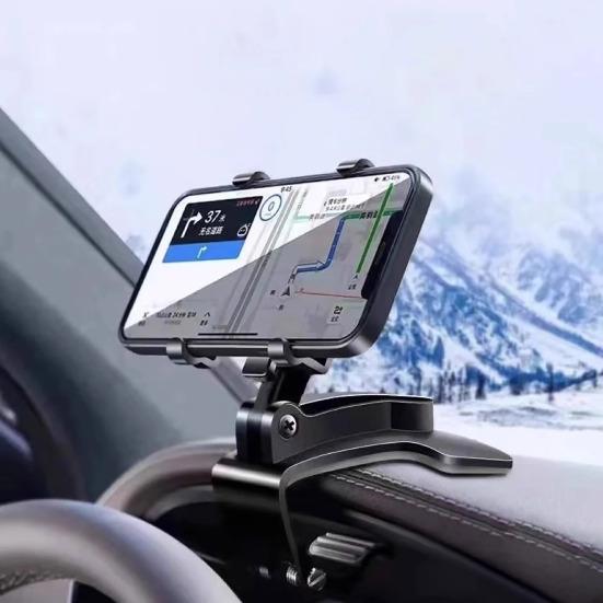 Автомобильный держатель для телефона, крепление для громкой связи заднего вида, зеркало для телефона, подставка для вождения, навигационная подставка для 3-7 дюймов