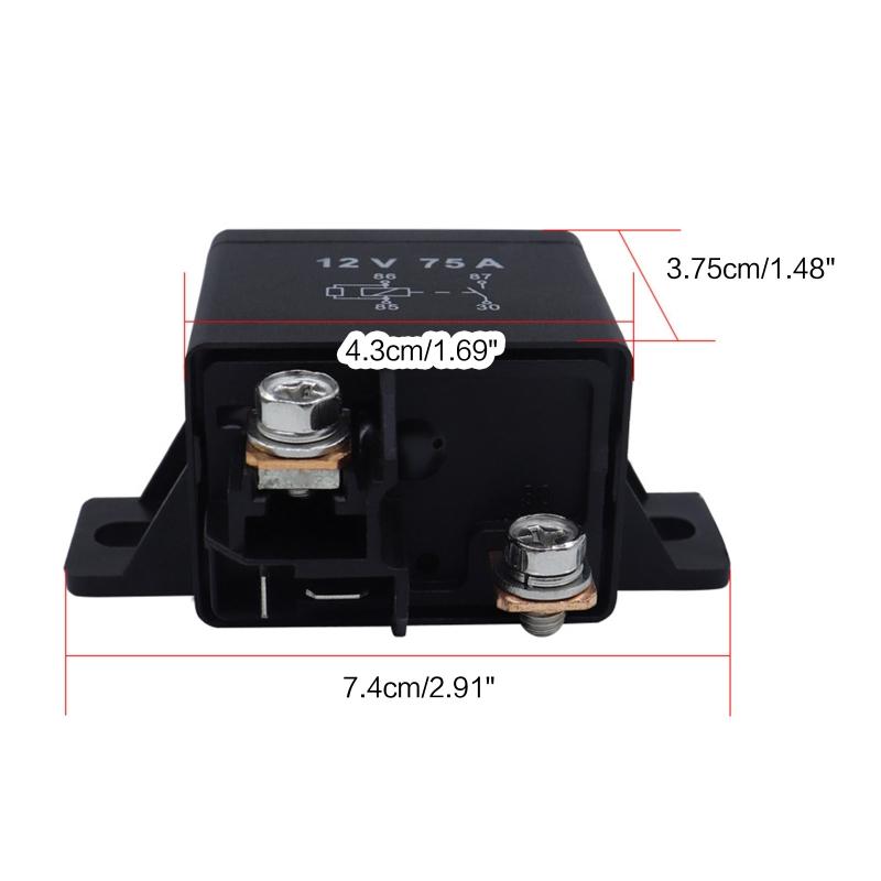 Heavy 0332002168 75A 12V Forklift Excavator Start Relay Multipurpose Terminal Relay High Temperature Resistance Large Capacity Relays 5