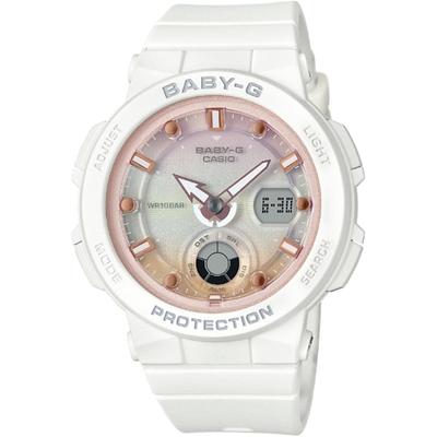 Baby-G BGA-250-7A2JF [BABY-G Beach Explorer series Beach-Traveler Neon Illuminator White/Pink]