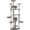 VidaXL Cat Tree with Sisal Scratching Posts 203 Cm Grey and White